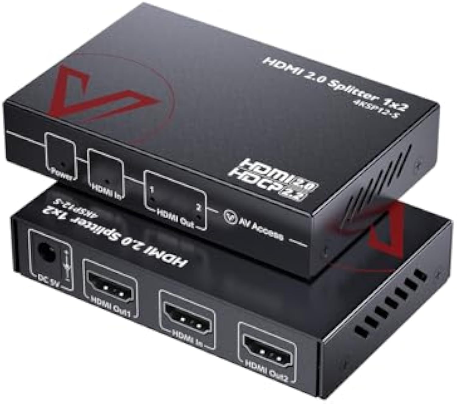Golf Zero - 4K@60Hz/1080p@120Hz HDMI 2.0スプリッター 1入力2出力、HDR10 & 3D対応オートダウンスケーラー、18Gbpsゼロ遅延、AVアクセスゲーミングスプリッター