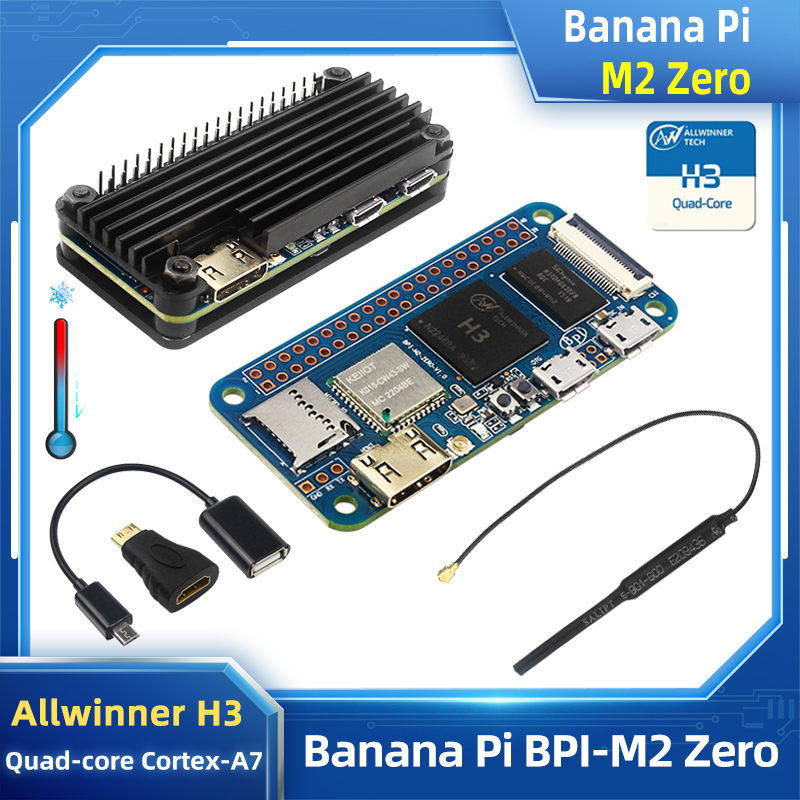Golf Zero - Bana ppi-ゼロBPI-M2,H3 Cortex-A7,WifiおよびBT,重複しないサイズ,オプションのケース付き電源
