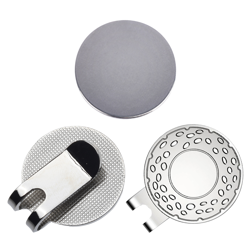Ball Marker Set - 2個入り マグネット式ゴルフハットクリップ ボールマーカーセット - 25mm強力マグネットキャップクリップ ゴルフキャップ用、男性女性向け実用的なゴルフギフト