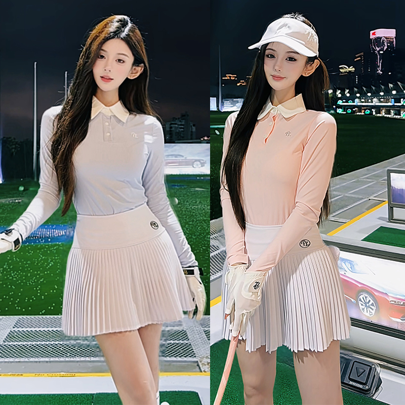 PL 春秋韓国ゴルフ服女性新しいゴルフポロシャツ長袖通気性ト - Golf Equipment For Women のレビューと価格