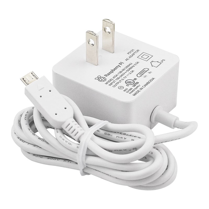 ラズベリーパイ12.5ワット電源5.1v 2.5Aマイクロu - Golf Zero のレビューと価格