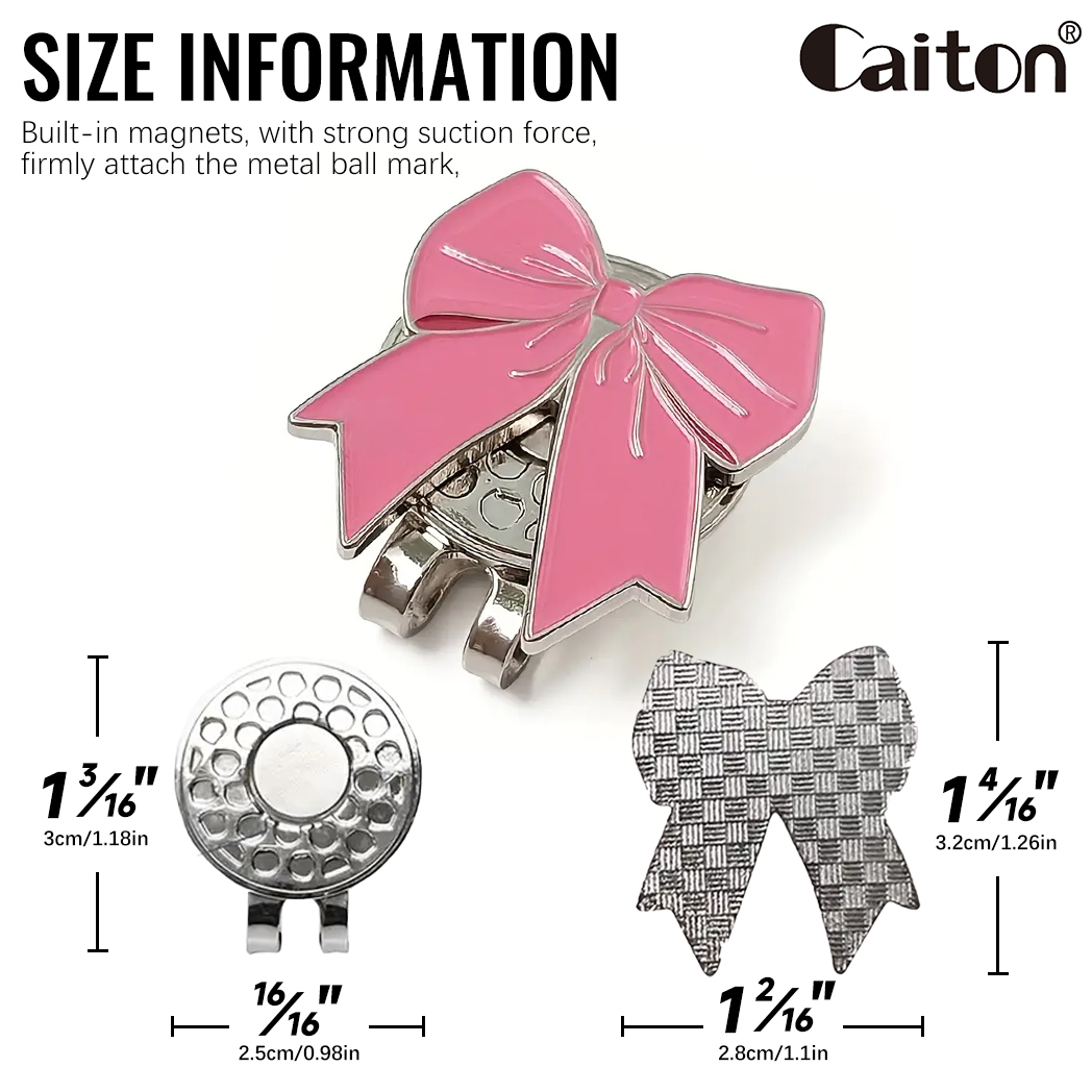 Caiton ピンクリボンゴルフハットクリップ磁気ボールマー - Ball Marker Set のレビューと価格