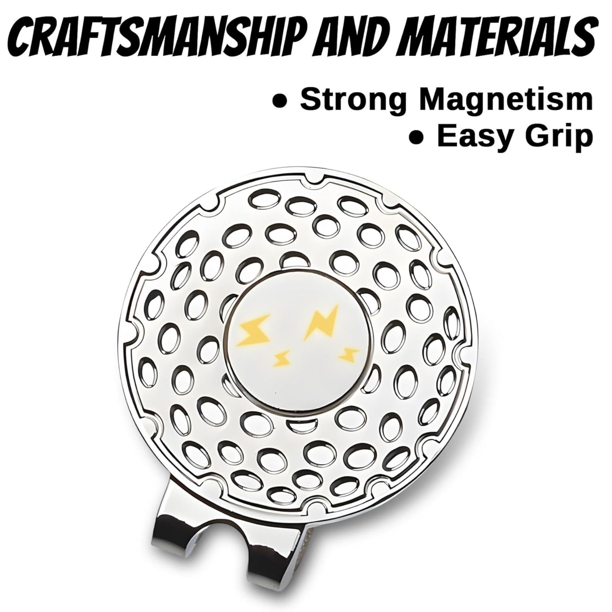 4個入りゴルフキャップクリップ - 強力な磁石付き亜鉛合金、 - Ball Marker Set のレビューと価格