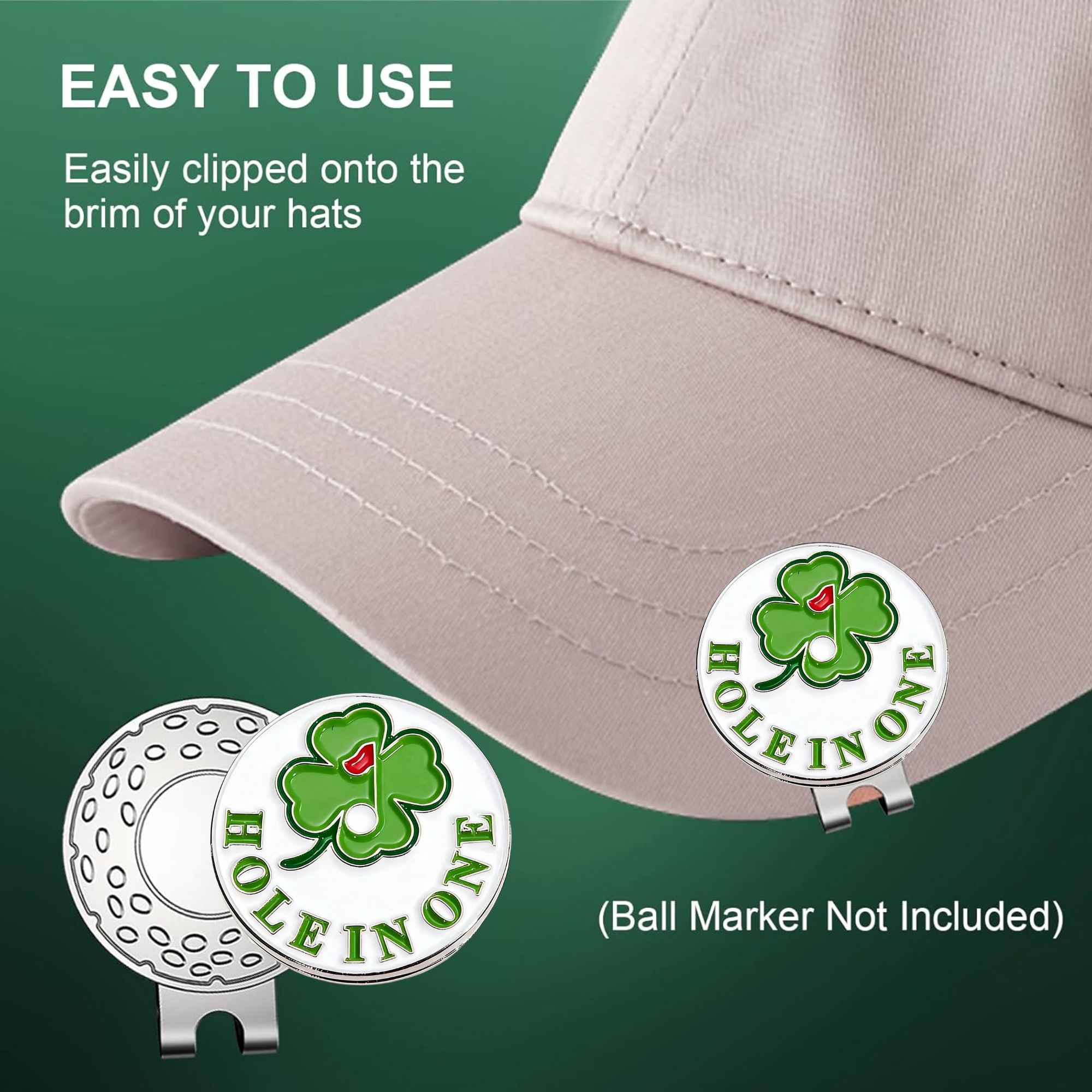 4個入りゴルフキャップクリップ - 強力な磁石付き亜鉛合金、 - Ball Marker Set のレビューと価格