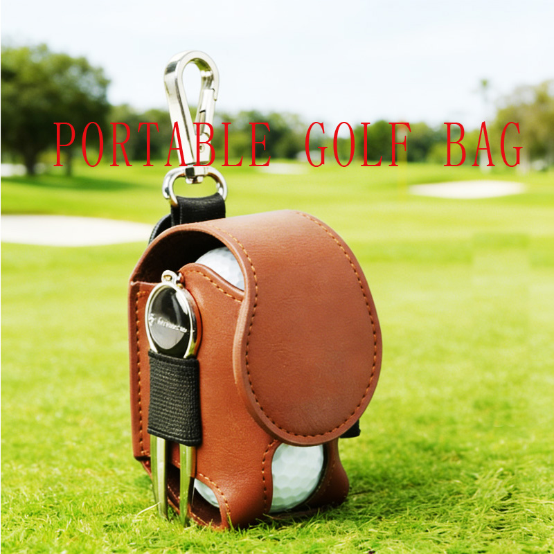 ゴルフ PU ボールバッグ 2 点セット屋外ポータブルボール - Golf Equipment Bag のレビューと価格