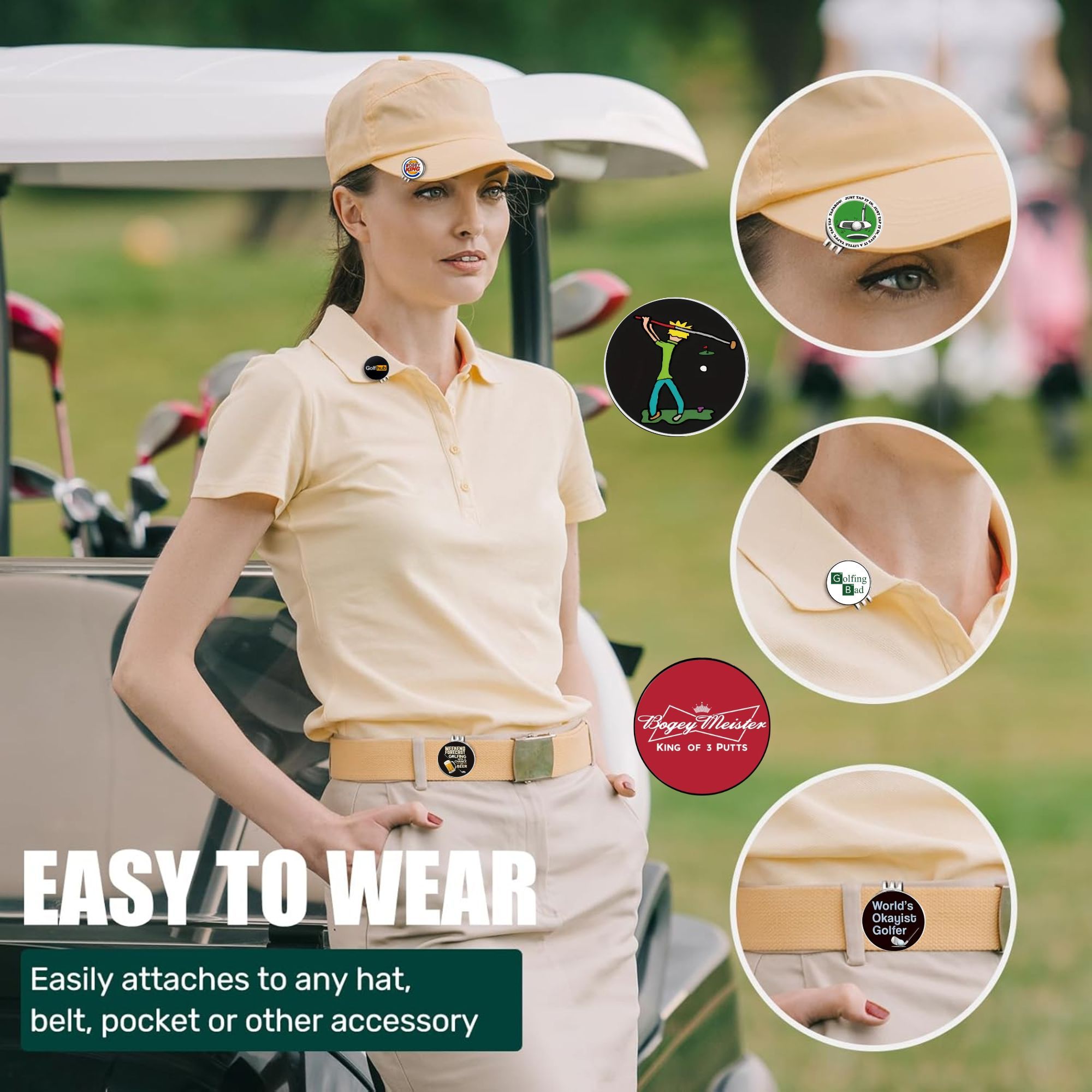 8個入り面白いハッピーギルモアゴルフボールマーカーセット、男 - Ball Marker Set のレビューと価格